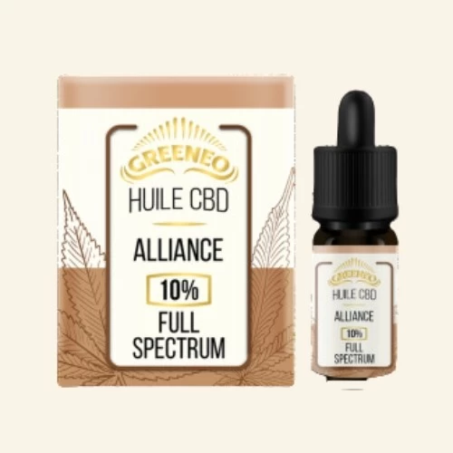 Huile de CBD bio 10% - Full spectrum Alliance | Greeneo - Produit CBD sur Le Marché du CBD