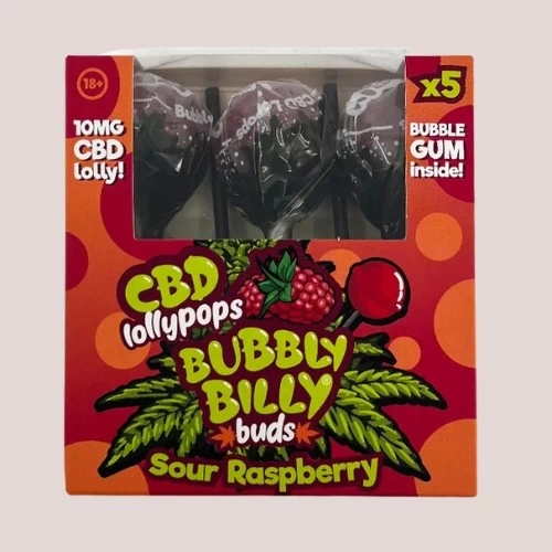 Sucettes CBD - Framboise - 5 pièces - Produit CBD sur Le Marché du CBD